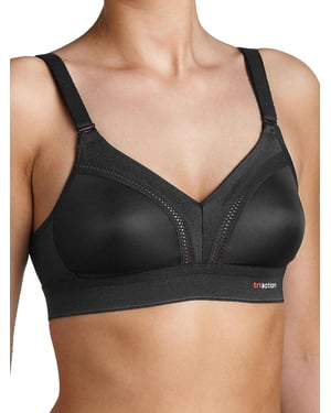 Triaction Workout Non Wired Sports Bra Black