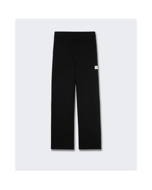 Flaneur Homme Heren gebreide broek met getailleerde pasvorm