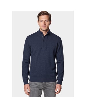 Bos Bright Blue Half zip 1171/103 indigo