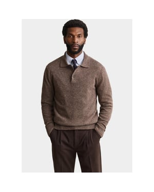 Gant Polo lange mouwen heren polotrui van wolmix met kleur 8040263/260