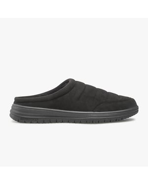 Skechers Relaxed Fit: Murette Garvanza Heren Muiltjes Van Microvezel In Het Zwart