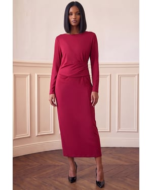 Ruched Waist Midi Dress