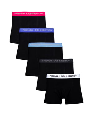 Blue 5 Pack Cotton Stretch Boxers