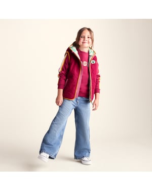 Ancon Shaun the Sheep Kids Insulated Quilted Gilet Microfleece Lining - Beetroot Red