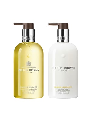 Molton Brown Orange & Bergamot Fine Liquid Hand Wash 300ml & Hand Lotion 300ml Duo