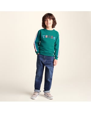 Lonk Shaun the Sheep Kids Supersoft Graphic Crew Neck Sweatshirt - Peacock Green