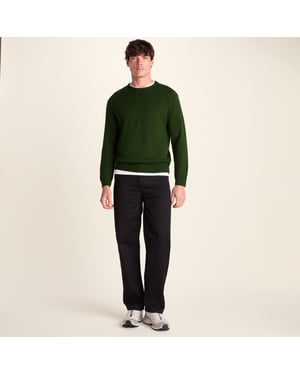 Chesney Mens Crew Neck Knit Jumper - Leaf Green