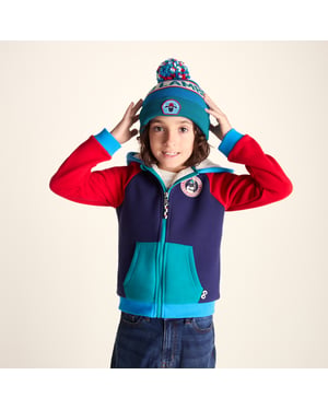 Herik Shaun the Sheep Kids Knitted Beanie Pom Pom Hat - Peacock Green/Bondi Blue