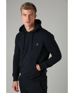 Navy Cotton Blend Hoody