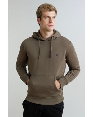 Khaki Cotton Blend Hoody