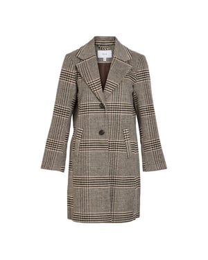 Vila vileova l/s button coat noos 14115242 coffee bean