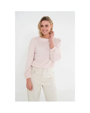 Maicazz Vien knit trui stripe rose