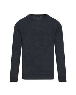 Recall Trui ronde hals donker