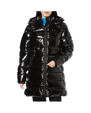 DIESEL W-PATNEW-RUSS Womens Puffer Jacket Casual Winter Ladies Parka Long Coat