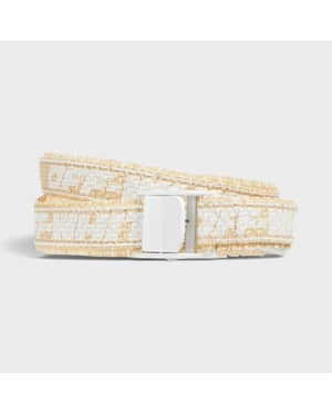 Off-White Industrial Printed Raffia Belt Beige