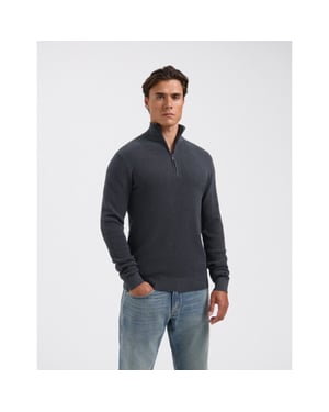 Saint Steve Dominic 90021 titanium grey melee half zip trui