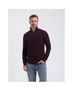 Saint Steve Dominic-s 80032 merlot half zip trui