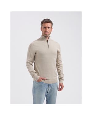 Saint Steve Elwin 20006 sand melee half zip trui
