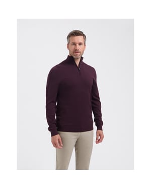 Saint Steve Elwin 80032 merlot half zip trui