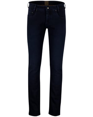 denim Gardeur jeans donkerblauw effen normale fit