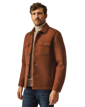 State of Art overshirt oranje borstzakken polyester