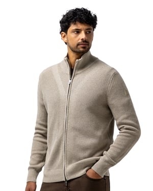 Vest State of Art outdoor creme katoen normale fit