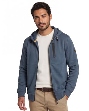 vest Camel Active blauw met capuchon