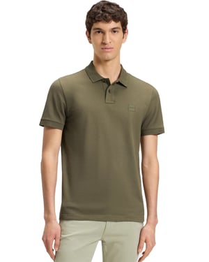 poloshirt Boss Orange groen 2-knoops