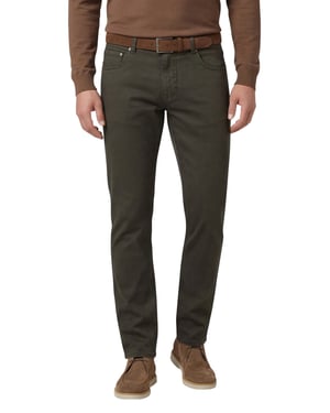 Gardeur Pantalon Bill 5-p groen katoen