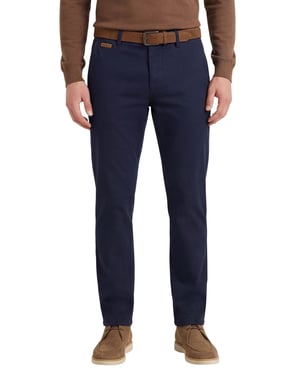 Gardeur pantalon flatfront effen donkerblauw