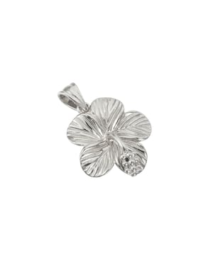Sterling Silver Hibiscus Flower Pendant
