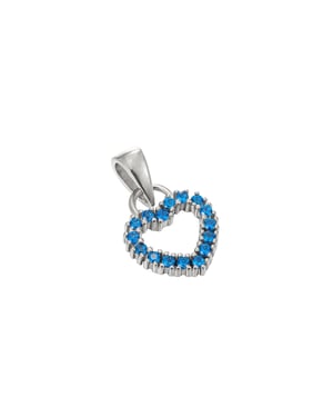 Sterling Silver Sapphire Heart Charm