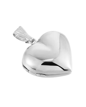 Sterling Silver Puffy Heart Locket