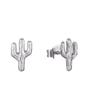 Sterling Silver Tiny Cactus Stud Earrings