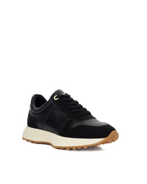 Dune Ladies Embossing - Gold Detail Lace-Up Runner