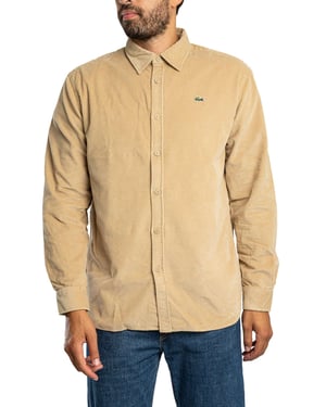 Lacoste Casual Overhemd, Beige