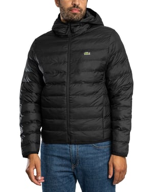 Lacoste Pufferjack Met Logo, Zwart