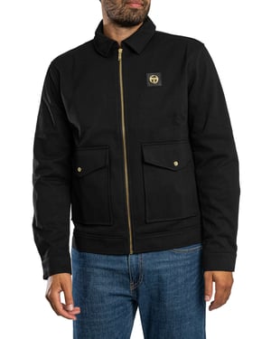 Sergio Tacchini Nieuwe Tommaso Jas Met Kraag, Zwart