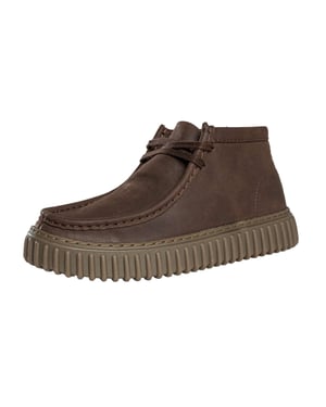 Clarks Torhill Hi Leren Schoenen, Bruin