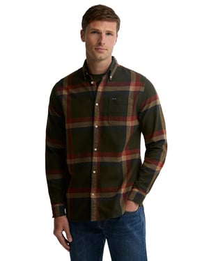 Overhemd Barbour Tailored Fit groen slim fit