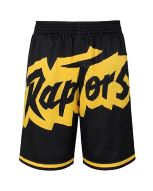 Mitchell & Ness NBA Toronto Raptors Big Face Mens Black Shorts