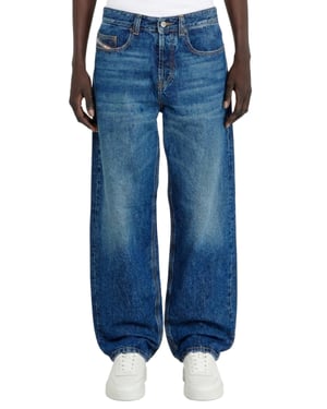 Broek Diesel D-Macro donkerblauw gemeleerd