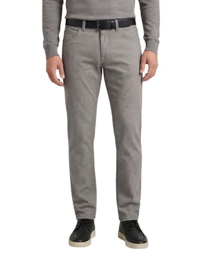 Gardeur katoenen pantalon grijze zonder omslag