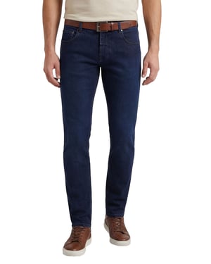 denim Gardeur jeans blauw effen normale fit