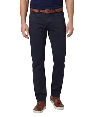 katoenen Gardeur normale fit Bill pantalon effen donkerblauw