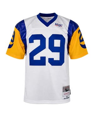 Mitchell & Ness NFL Los Angeles Arms #29 Dickerson Legacy Mens White Jersey