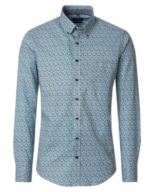 Overhemd Casa Moda Casual Fit blauw geprint