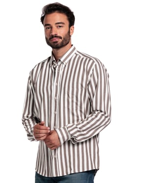 casual overhemd Giordano bruin