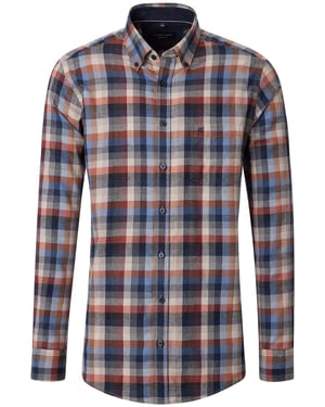 casual overhemd Casa Moda grijs blauw katoen