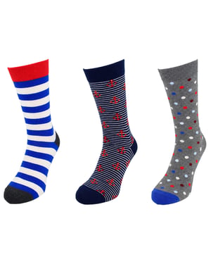 Happy Socks 3-Pack Multicolour Anchor